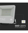 100W projektør - Samsung chip, 1m ledning, 6500K, sort hus, grå matteret glas