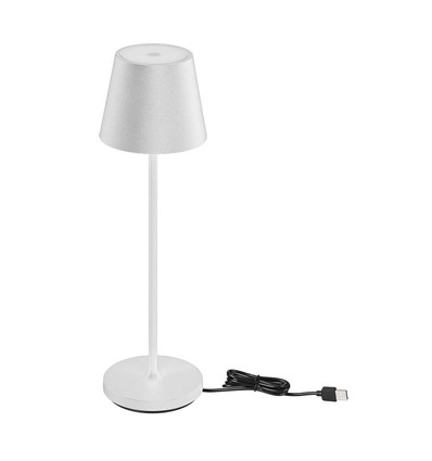 1,5W LED bordlampe - Touch dæmpbar, 3000K, IP54, sandhvid, hus