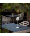 1,5W LED bordlampe, touch dæmpbar - 5V, IP54, 3000K, sand hvid, trådløs opladning, genopladelig