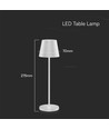 1,5W LED bordlampe, touch dæmpbar - 5V, IP54, 3000K, sand hvid, trådløs opladning, genopladelig