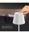 1,5W LED bordlampe - Touch dæmpbar, 3000K, IP54, sandhvid, hus