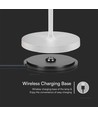 1,5W LED bordlampe, touch dæmpbar - 5V, IP54, 3000K, sand hvid, trådløs opladning, genopladelig