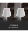 1,5W LED bordlampe - Touch dæmpbar, 3000K, IP54, sandhvid, hus
