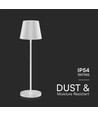 1,5W LED bordlampe, touch dæmpbar - 5V, IP54, 3000K, sand hvid, trådløs opladning, genopladelig