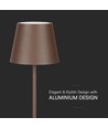 1,5W LED - Bordlampe, Touch, Dæmpbar, 3000K, IP54, Sand Corten Hus