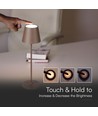 1,5W LED - Bordlampe, Touch, Dæmpbar, 3000K, IP54, Sand Corten Hus
