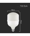 T120 LED Pære 40W E27 - Plast, 6500K, med E40 Ring