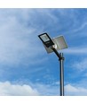 50W Hybrid LED gadelampe med solcelle - 4000lm, IP65, 4000K, 50.000mAh batteri