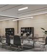 36W LED lysskinne til ophæng - 3-i-1 CCT, Samsung LED, 120cm, sort/hvid, inkl. wireophæng