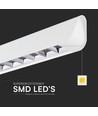 36W LED lysskinne til ophæng - 3-i-1 CCT, Samsung LED, 120cm, sort/hvid, inkl. wireophæng