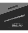 36W LED lineært hængende suspensionslys - Samsung-linse type 3I1, mat grå