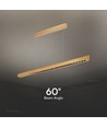 36W LED Hængelampe - Lineær, Ophæng, Samsung-Linse Type 3I1, Guld