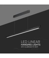 36W LED Lineært Hængende Suspensionslys - Samsung, Diff. Pladetype 3i1, Sort