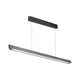 36W LED lineært pendel armatur, 3IN1 CCT - 2880lm, mat grå, Samsung LED, inkl. wireophæng
