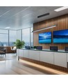 36W LED Lineært Hængependel Lys - Samsung-Diff. Pladetype 3i1 Mat Grå