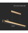 36W Lineær Hængelampe - LED Samsung, Diffusor Pladetype 3in1, Guld