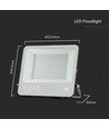 200W projektør - Samsung chip, 1m ledning, 4000K, sort hus, grå matteret glas, IP65