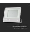 200W projektør - Samsung chip, 1m ledning, 4000K, sort hus, grå matteret glas, IP65