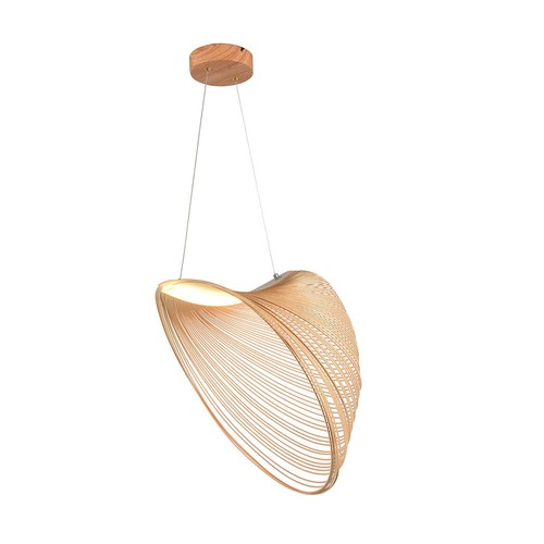 LED Designer Pendel Lampe - 3000K, Træfarve, Hus