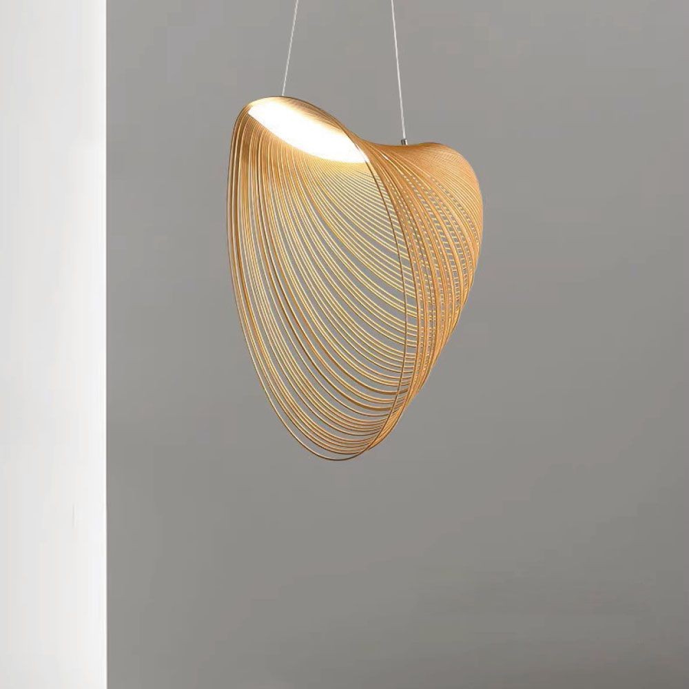 LED Designer Pendel Lampe - 3000K, Træfarve, Hus - Kulør : Varm