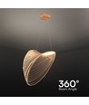 LED Designer Pendel Lampe - 3000K, Træfarve, Hus