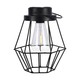 LED solcellelampe - 2700K, metal+sort hus