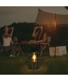 Hængende solcelle LED lanterne, 0,5W - Sort metal, vintage design, 2700K, IP44, 1.2V genopladelig, m. hank