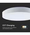 V-Tac Rund 40W LED loftslampe, CCT - 3 lyskulører og dæmpning via fjernbetjening, Ø40cm