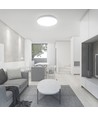 60W LED designer loftslampe med fjernbetjening - 6000lm, dæmpbar, 3-i-1 CCT, hvid cover