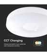 LED Designer Loftslampe - 30W/60W/30W, Fjernbetjening, Dæmpbar, Victory, Hvidt Cover