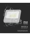 30W LED projektør, Samsung LED chip - Sort, 3000K, 1m ledning, IP65 udendørs