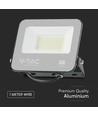 30W LED projektør, Samsung LED chip - Sort, 3000K, 1m ledning, IP65 udendørs