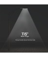 100W LED Gadelampe Samsung Chip, Skumringssensor, 4000K