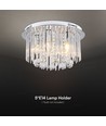 LED Designer Loftlampe - Krystal Lampe, Klar, Hylster E14