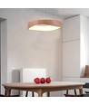 18W LED pendel i trædesign - 2100lm, Ø40cm, 3000K, inkl. lyskilde