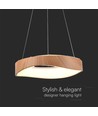 LED designer hængelampe - 3000K, træmaling+hvid, Hus