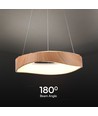 LED designer hængelampe - 3000K, træmaling+hvid, Hus