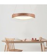 LED designer hængelampe - 3000K, træmaling+hvid hus