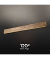 24W LED designer pendel - Træ, 3000K, 1250lm, varm hvid
