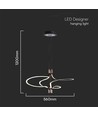 LED designer hængelampe - 3000K guldbelagt, sort hus