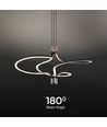 LED designer hængelampe - 3000K guldbelagt, sort hus