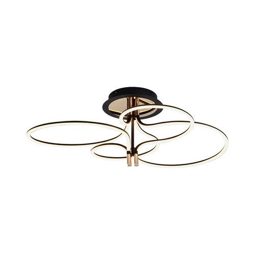 LED designerlampe 3000K guldbelagt + sort hus