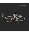 LED designerlampe 3000K guldbelagt + sort hus