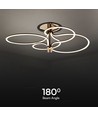 LED designerlampe 3000K guldbelagt + sort hus