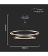 LED Designer Hængende Lampe - 3000K, Champagne Grå, Hus