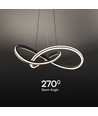 40W LED designer pendellampe, Ø60cm - 3-i-1 CCT, 4800lm, sort, IP20