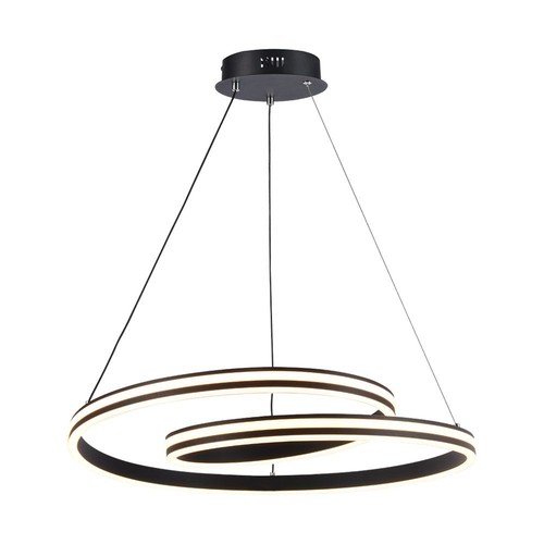LED designer hængelampe - 3i1 sort, Hus