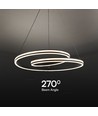LED designer hængelampe - 3i1 sort, Hus
