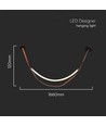 LED Designer Hændelampe - 3000K, brun hus