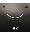 LED Designer Hændelampe - 3000K, brun hus